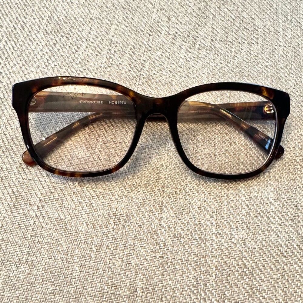 Coach Eyeglasses HC 6197U 5120 Glasses Dark Brown Tortoise on‎ Pink 51mm